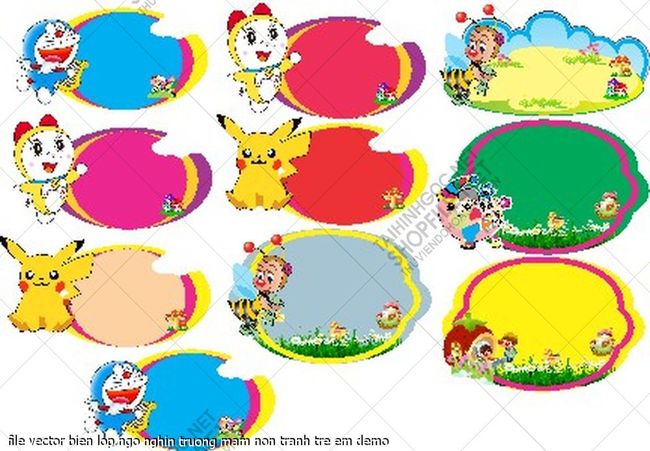file vector bien lop ngo nghin truong mam non tranh tre em